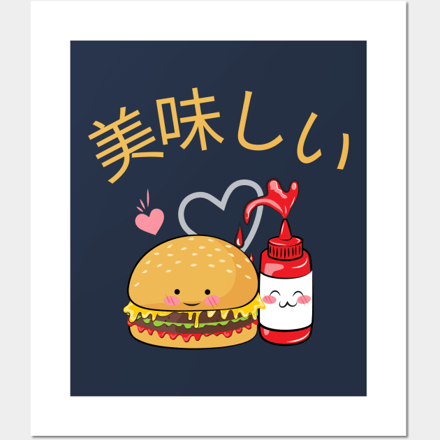 Delicious Cheeseburger v1 Wall Art by CLPDesignLab